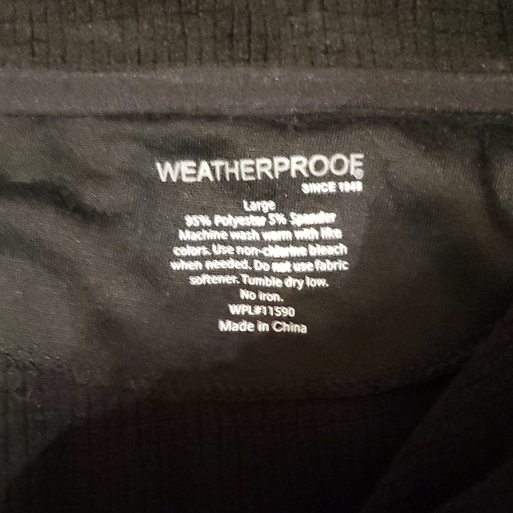 Weatherproff Men's Black Quarter Zip Pullover Jacket - Picture 2 of 8